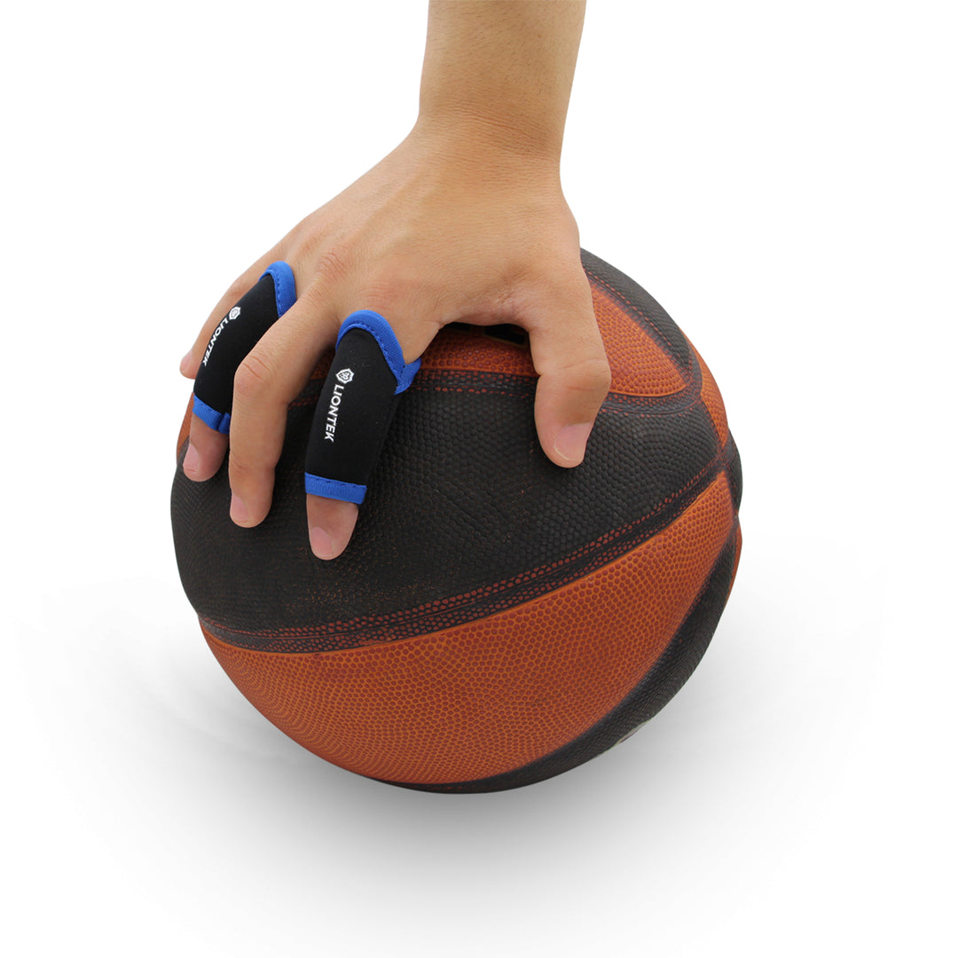 LIONTEK Single Finger Sleeve Pair - Sports Compression Finger Sleeve for BJJ, MMA, Basketball, Weight Lifting, and More