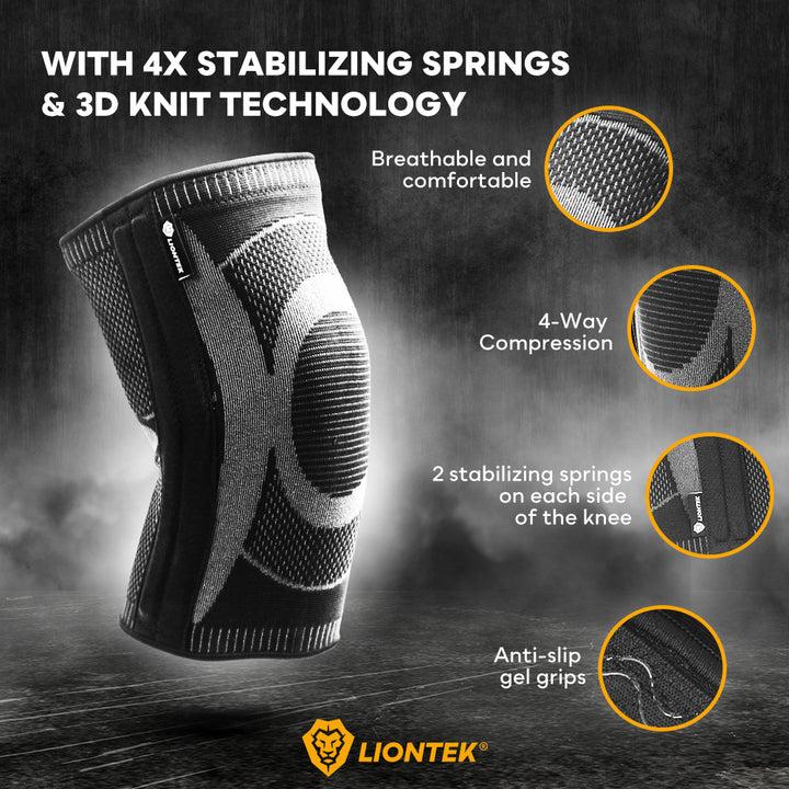 Liontek Knee Sleeve with Stabilizing Supports