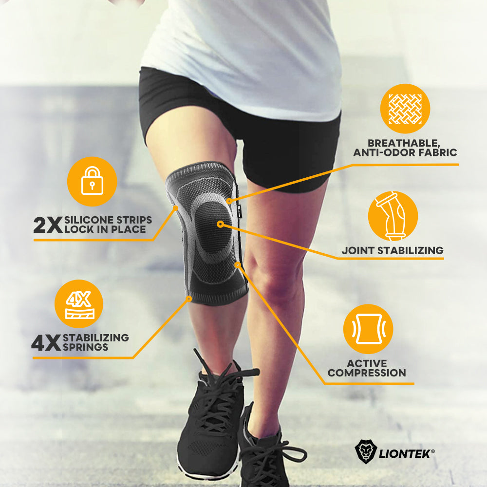 Liontek Knee Sleeve with Stabilizing Supports