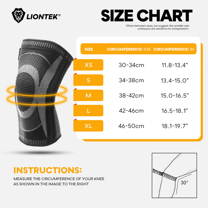 Liontek Knee Sleeve with Stabilizing Supports